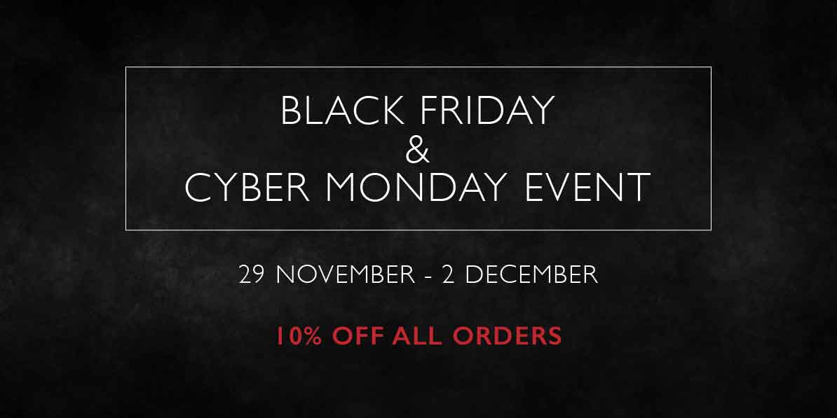 10% OFF Everything – Black Friday to Cyber Monday Event